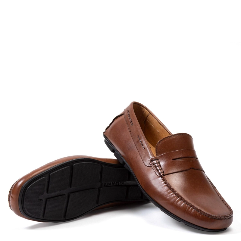 MOCASIN DE CUERO HOMBRE GUANTE BRANDY ANCONA - 4