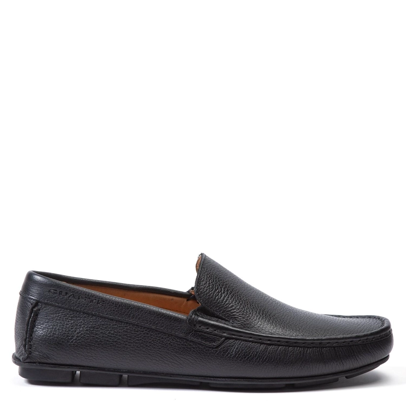 MOCASIN DE CUERO HOMBRE GUANTE NEGRO ANCONA - 1