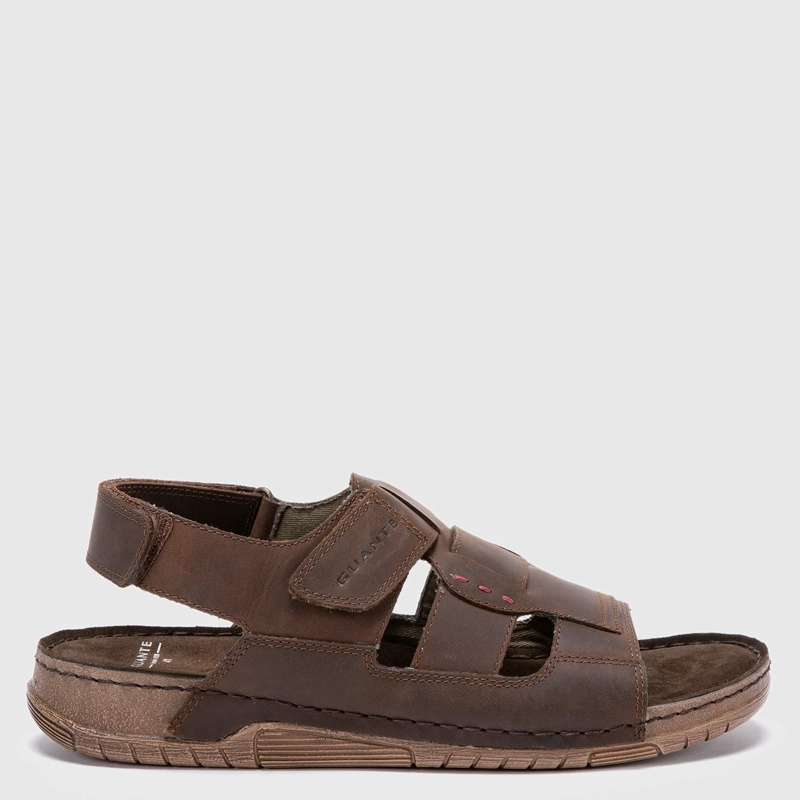 SANDALIAS HOMBRE GUANTE CUERO CHOCOLATE SEMI ABIERTA BONDI - 1