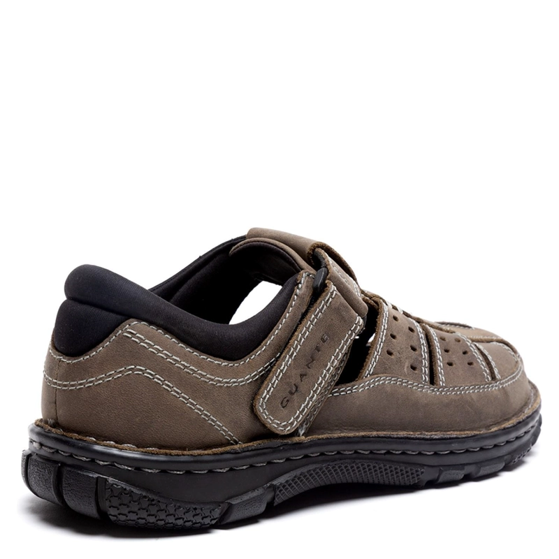 SANDALIAS HOMBRE GUANTE CUERO GRIS CERRADA BUDAPEST - 5