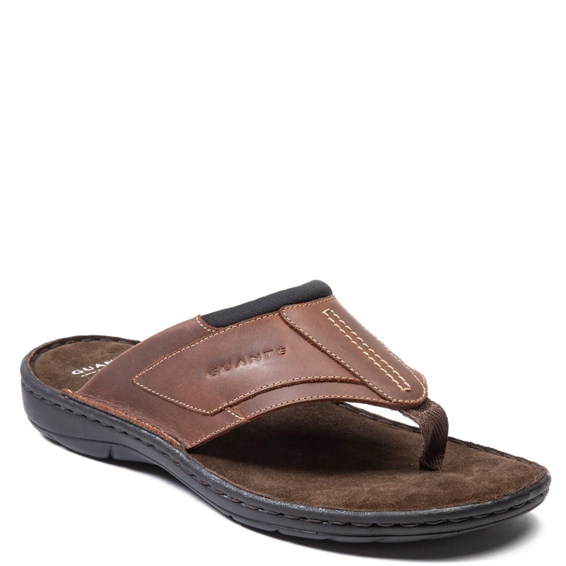 SANDALIAS HOMBRE GUANTE CUERO CHOCOLATE ABIERTA CAPRI - 3