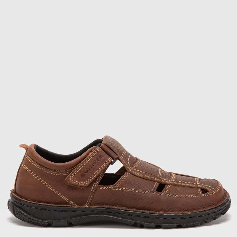SANDALIAS HOMBRE GUANTE CUERO CHOCOLATE CERRADA BUDAPEST - 1