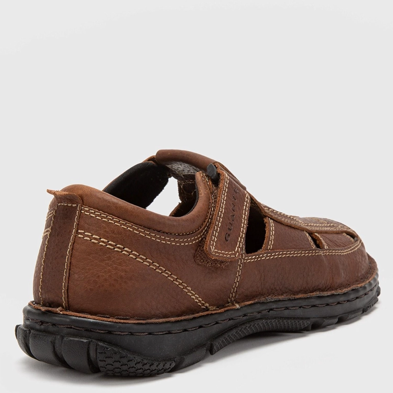 SANDALIAS HOMBRE GUANTE CUERO CHOCOLATE CERRADA BUDAPEST - 5
