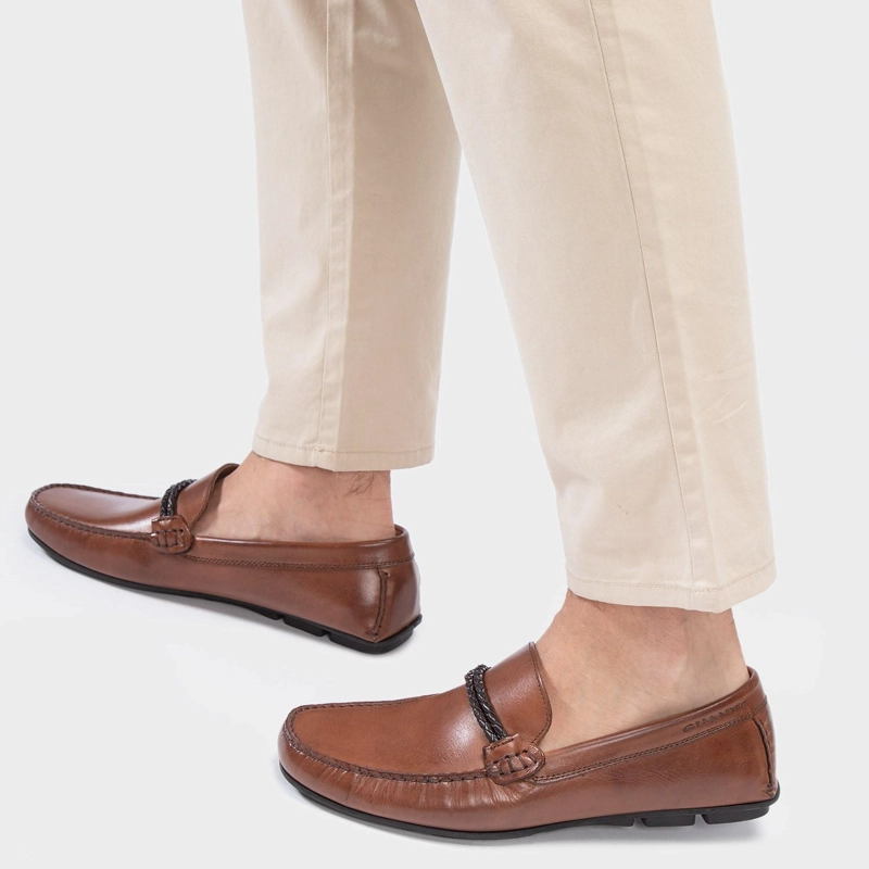 MOCASIN DE CUERO HOMBRE GUANTE BRANDY ANCONA 0034062 - 2