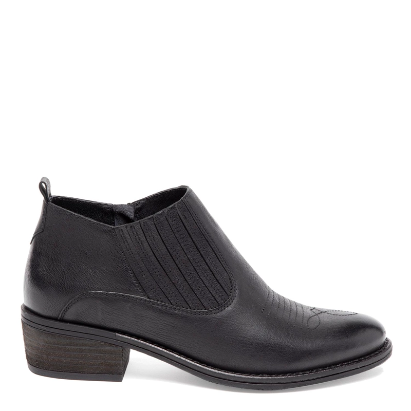BOTIN DE CUERO MUJER GACEL NEGRO GINA - 1
