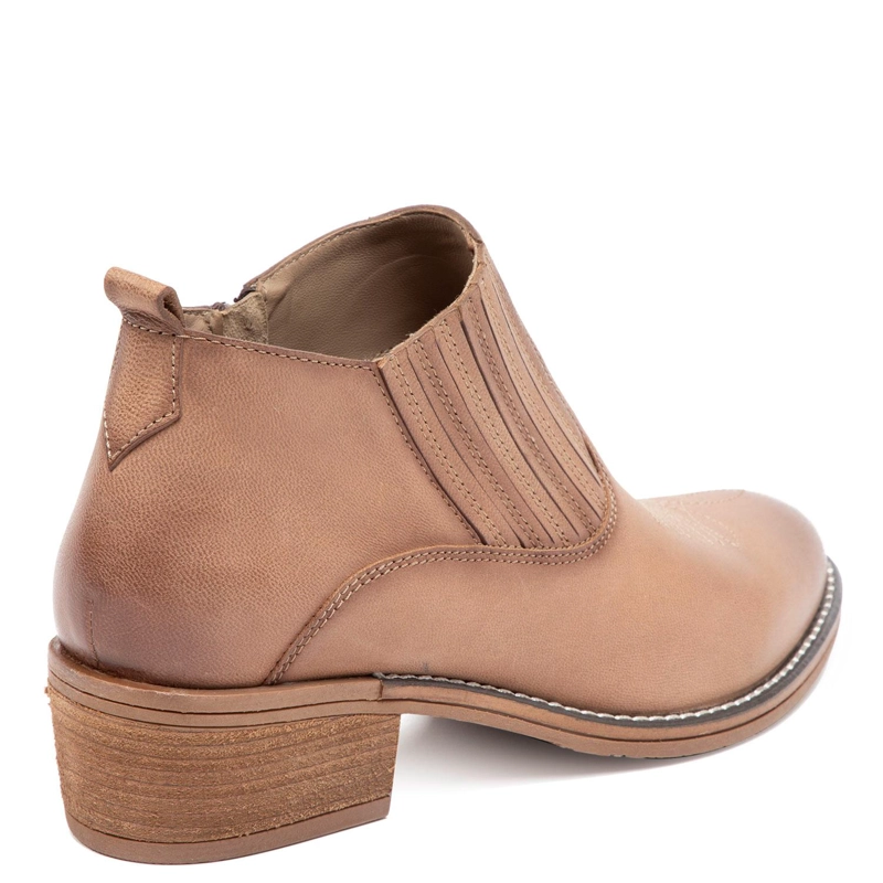 BOTIN DE CUERO MUJER GACEL TAUPE GINA - 5