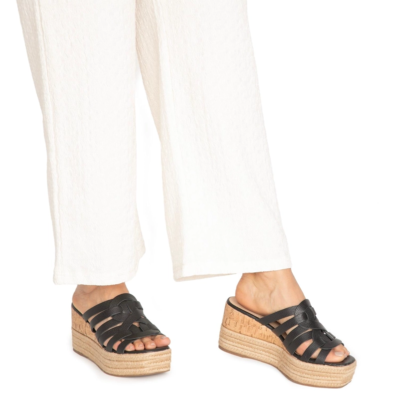 SANDALIAS MUJER GACEL CUERO NEGRO EDUARDA - 2