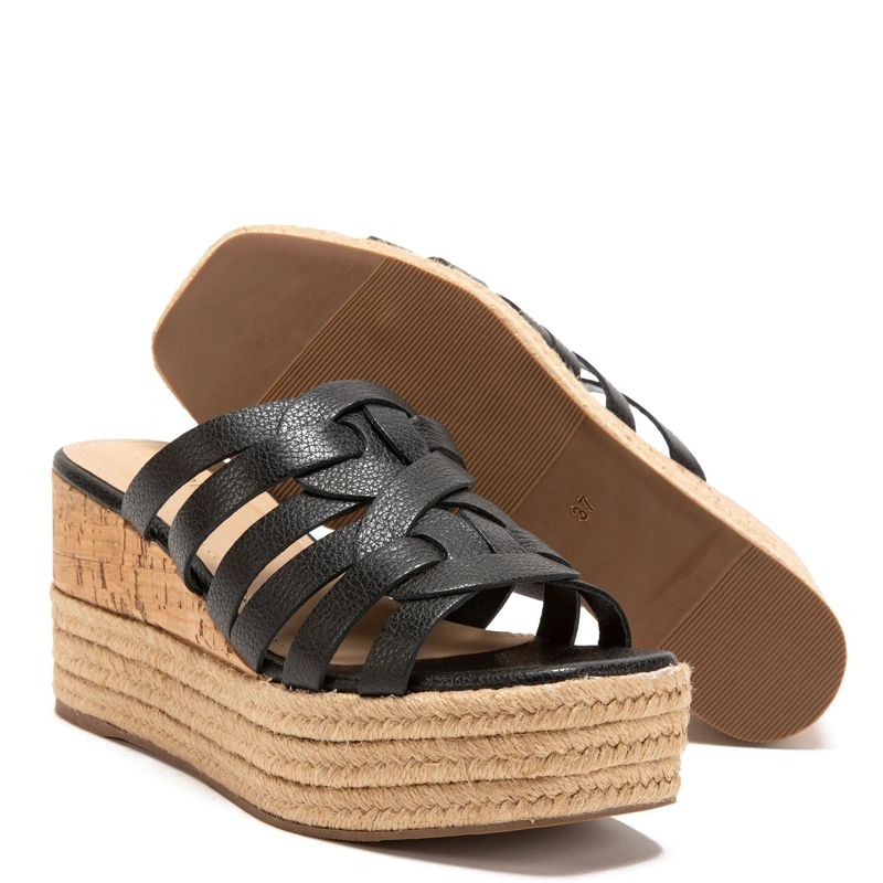 SANDALIAS MUJER GACEL CUERO NEGRO EDUARDA - 4