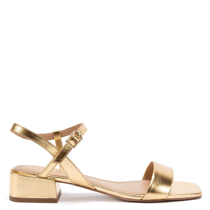 SANDALIA DE CUERO MUJER GACEL DORADO MAITE - 1