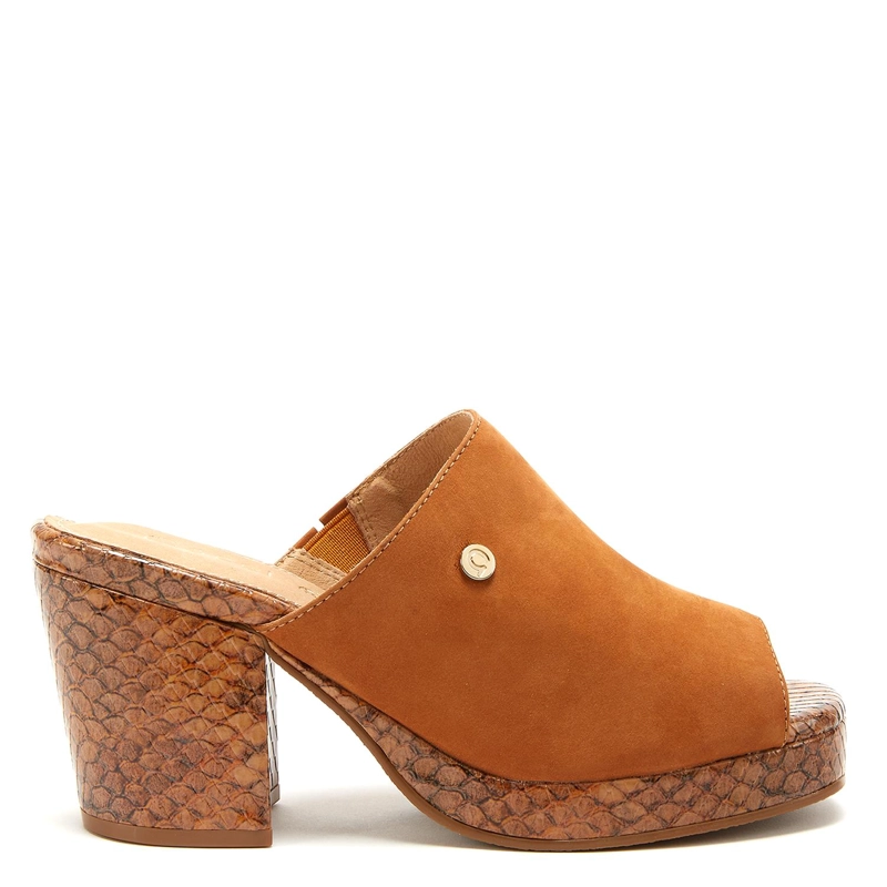 SANDALIA DE CUERO MUJER GACEL CAMEL NIKKI 0659666 - 1