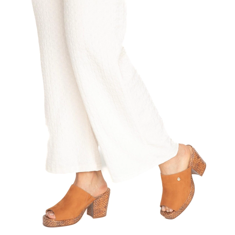 SANDALIA DE CUERO MUJER GACEL CAMEL NIKKI 0659666 - 2