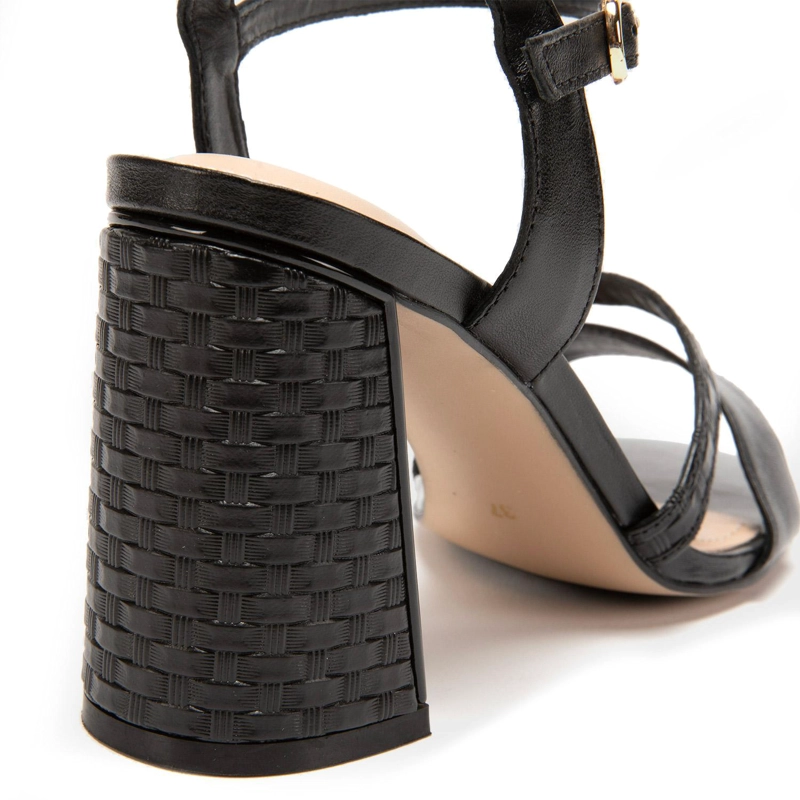 SANDALIAS MUJER GACEL CUERO NEGRO GLASGOW - 4
