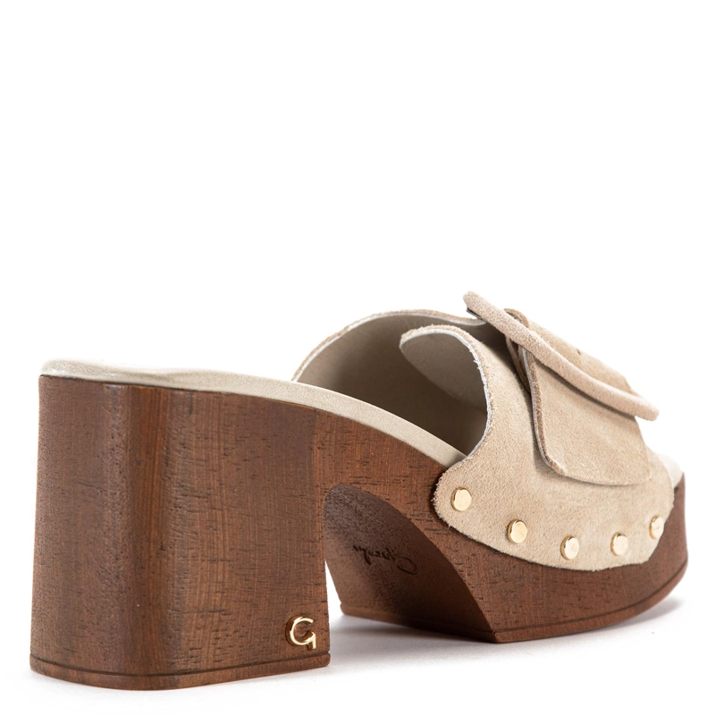 SANDALIAS MUJER GACEL CUERO BEIGE DAISY - 5