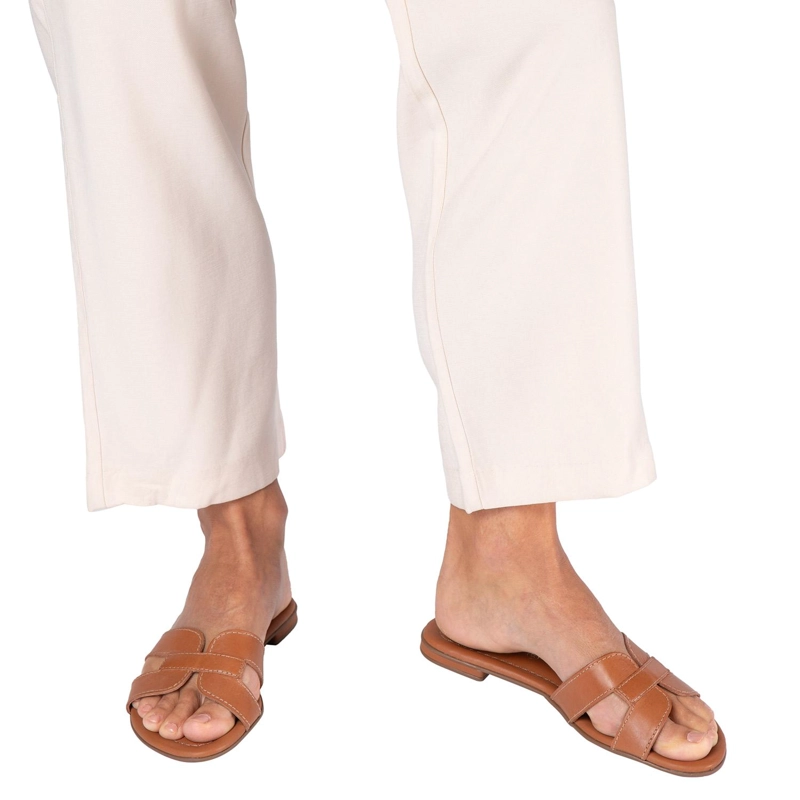 SANDALIA DE CUERO MUJER GACEL CAMEL SANDY - 2