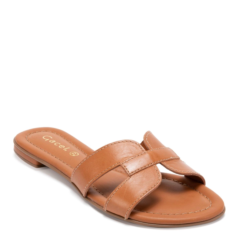 SANDALIA DE CUERO MUJER GACEL CAMEL SANDY - 3