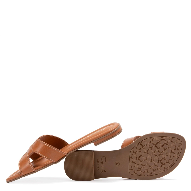 SANDALIA DE CUERO MUJER GACEL CAMEL SANDY 0659725 - 4