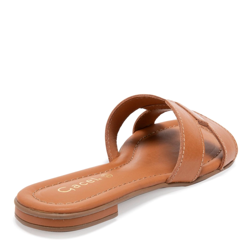 SANDALIA DE CUERO MUJER GACEL CAMEL SANDY - 5