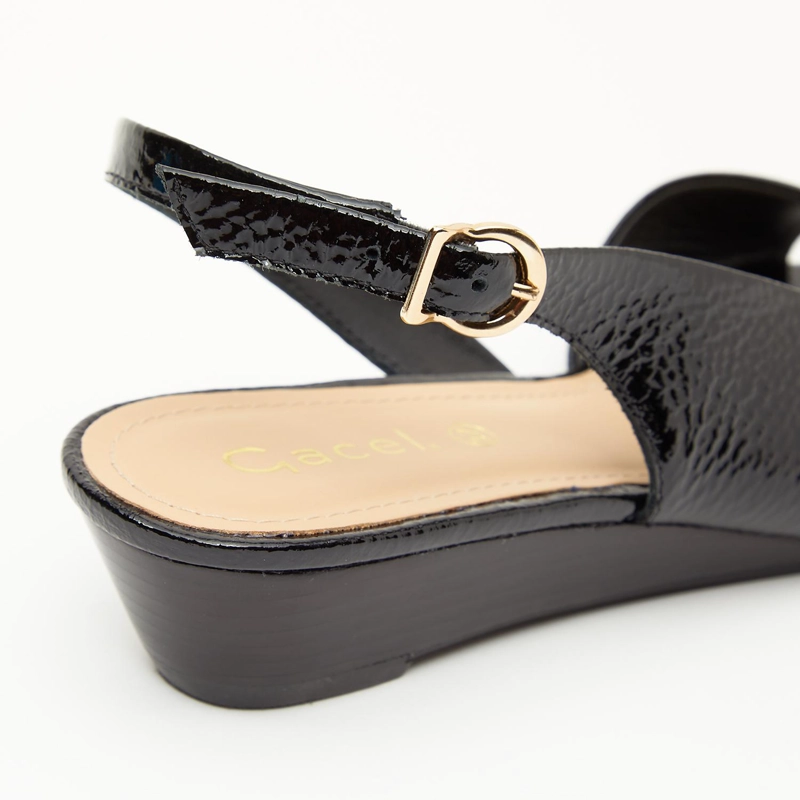 SANDALIA DE CUERO MUJER GACEL NEGRO EUGENIA 0659776 - 4