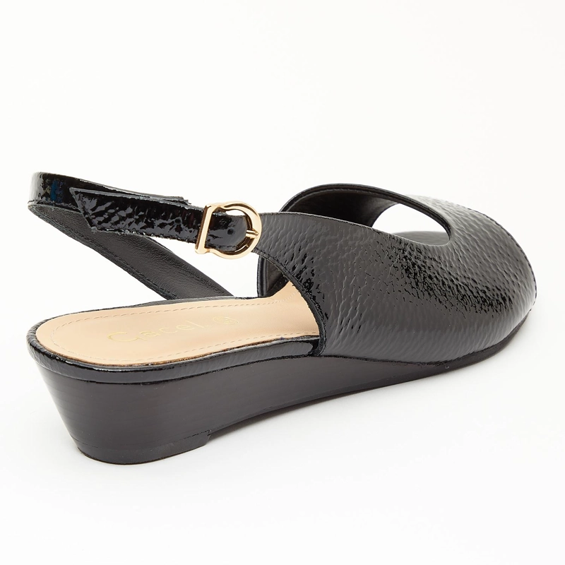 SANDALIAS MUJER GACEL CUERO NEGRO EUGENIA - 5