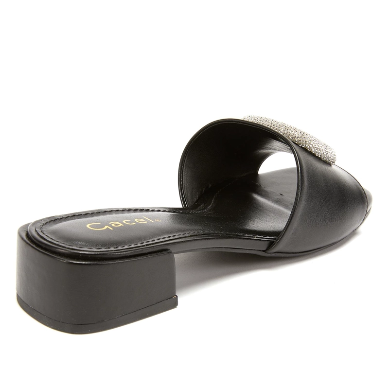SANDALIAS MUJER GACEL CUERO NEGRO MAITE - 4
