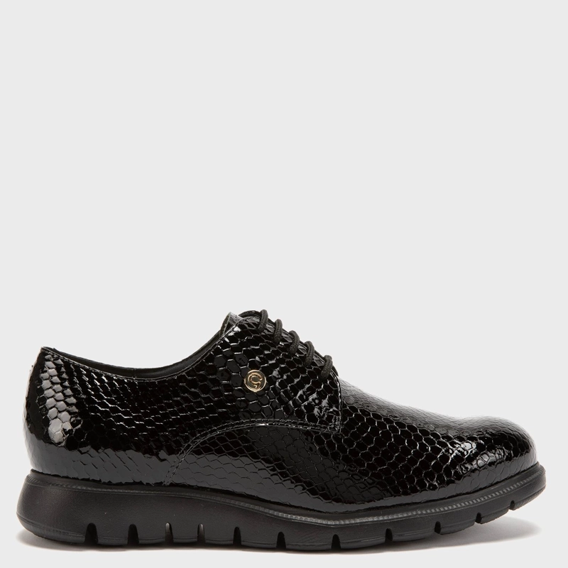 ZAPATO DE CUERO MUJER GACEL NEGRO ITATI 0659583 - 1