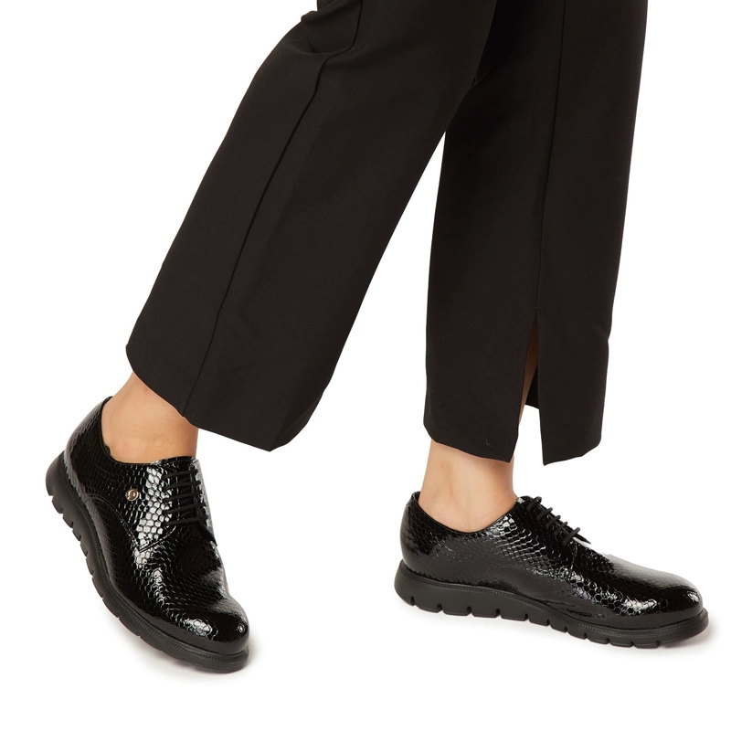 ZAPATO DE CUERO MUJER GACEL NEGRO ITATI 0659583 - 2