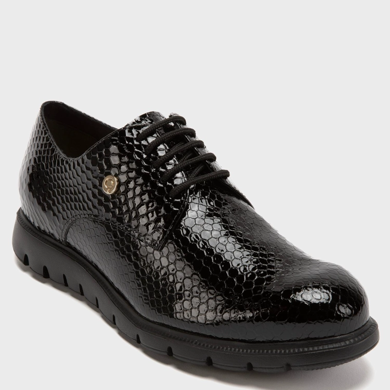 ZAPATO DE CUERO MUJER GACEL NEGRO ITATI 0659583 - 3
