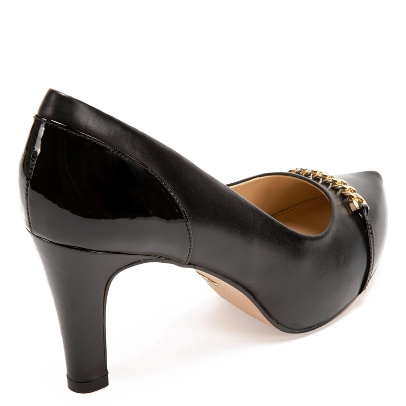 ZAPATO DE CUERO MUJER GACEL NEGRO KATERINA - 4