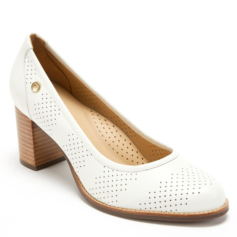 ZAPATO DE CUERO MUJER GACEL BLANCO ELVIRA 0659519 - 3