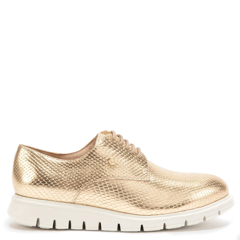 ZAPATO DE CUERO MUJER GACEL DORADO ITATI - 1