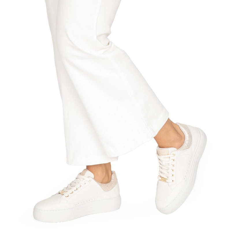 ZAPATILLA DE CUERO MUJER GACEL BLANCO REGINA - 2