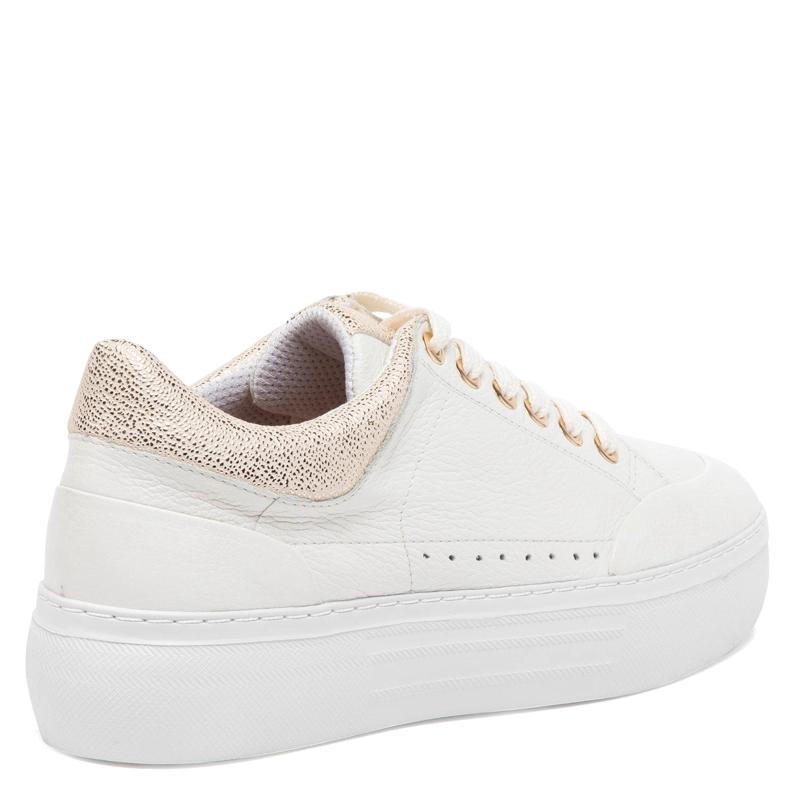 ZAPATILLA DE CUERO MUJER GACEL BLANCO REGINA - 5