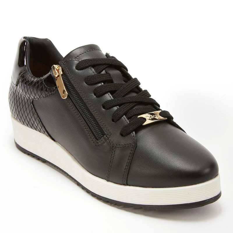 ZAPATILLA DE CUERO MUJER GACEL NEGRO ARIA - 3