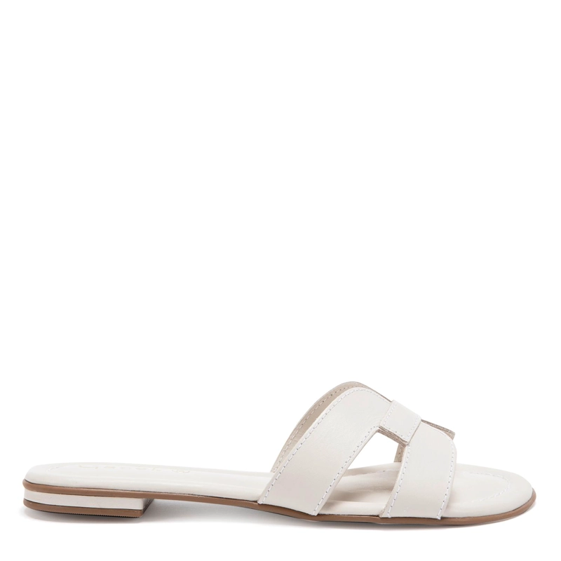 SANDALIA DE CUERO MUJER GACEL CREMA SANDY 0659724 - 1