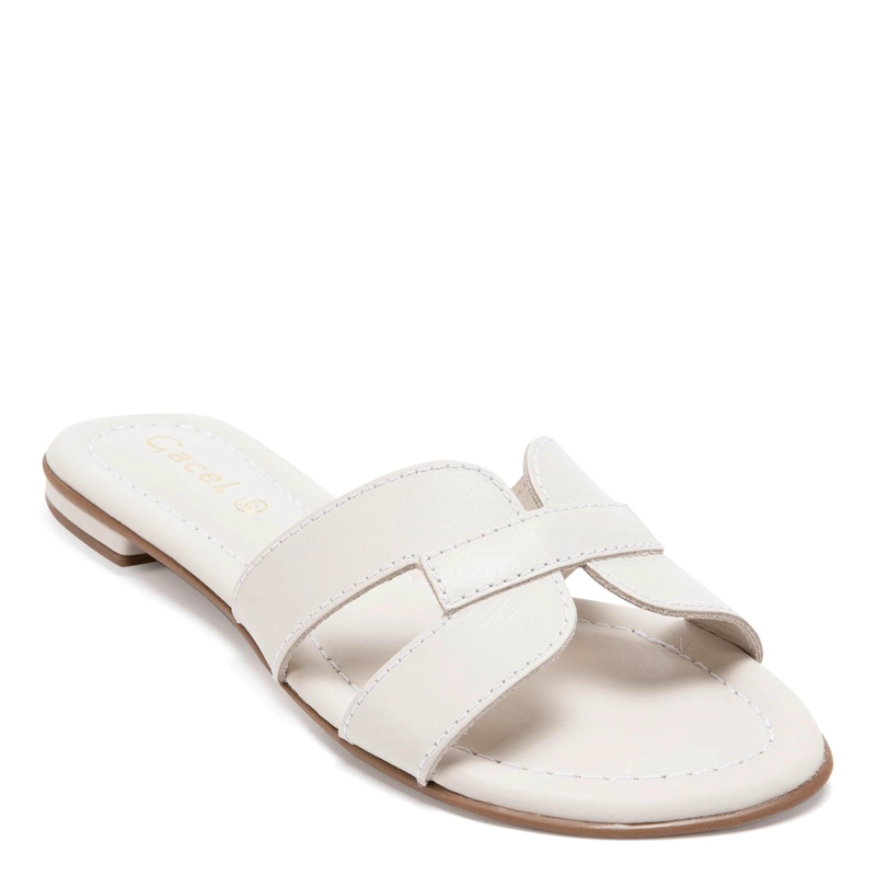 SANDALIA DE CUERO MUJER GACEL CREMA SANDY 0659724 - 3