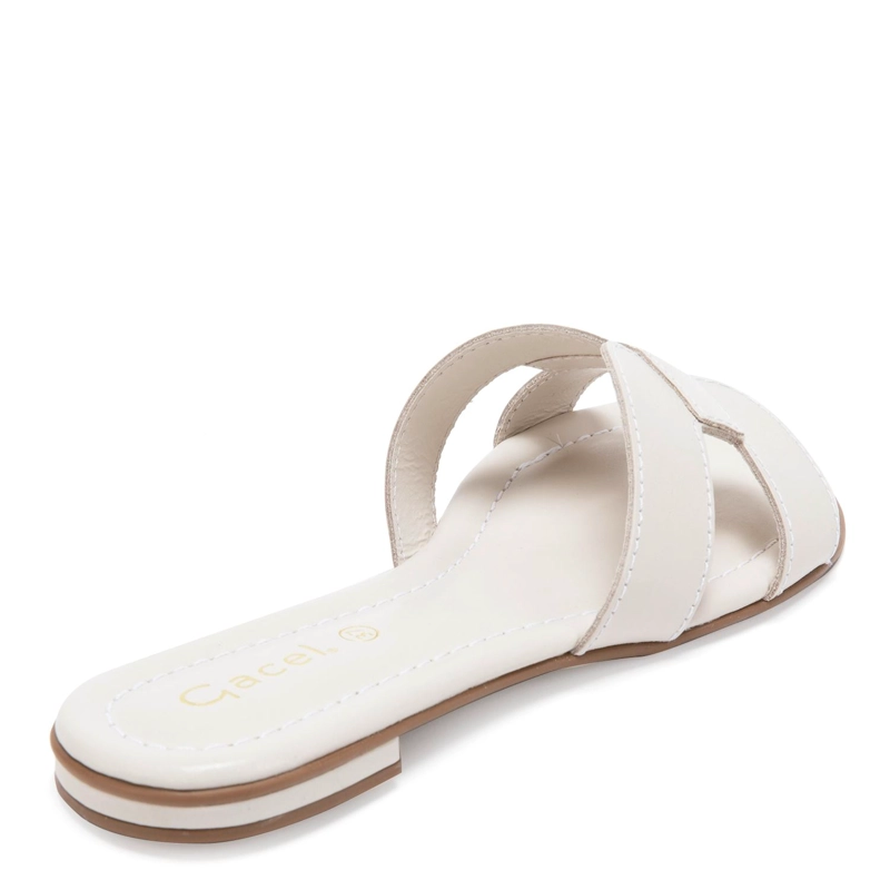SANDALIA DE CUERO MUJER GACEL CREMA SANDY 0659724 - 5