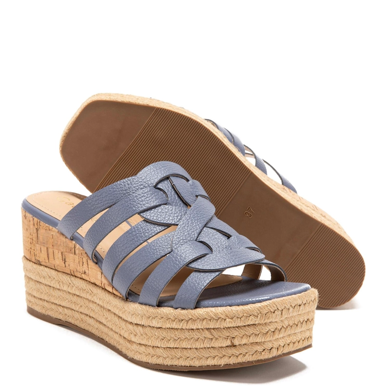 SANDALIA DE CUERO MUJER GACEL DENIM EDUARDA 0659518 - 4