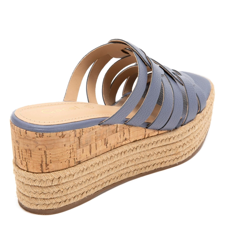SANDALIA DE CUERO MUJER GACEL DENIM EDUARDA 0659518 - 5