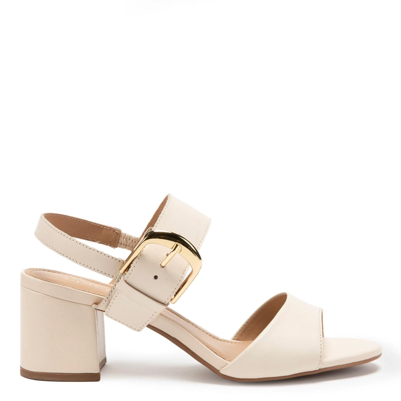 SANDALIAS MUJER GACEL CUERO CREMA GINGER - 1
