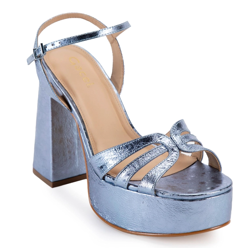 SANDALIA DE CUERO MUJER GACEL CELESTE RUE 0659717 - 3