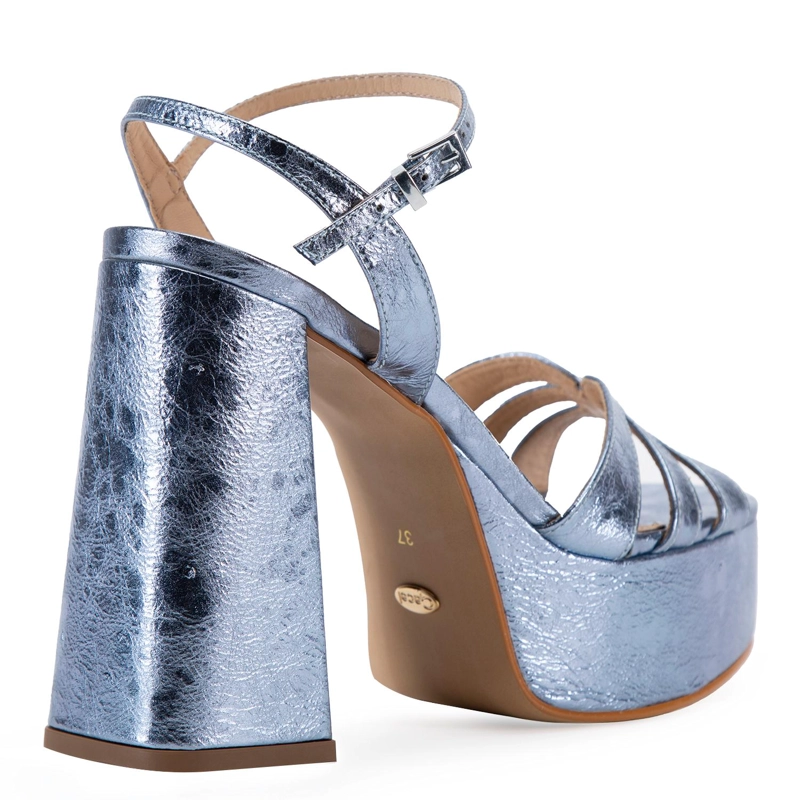 SANDALIA DE CUERO MUJER GACEL CELESTE RUE 0659717 - 5