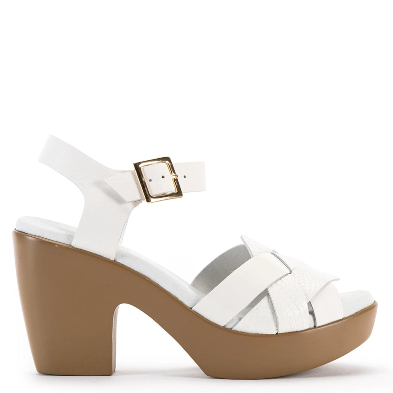 SANDALIA DE CUERO MUJER GACEL BLANCO DALIA 0659760 - 1