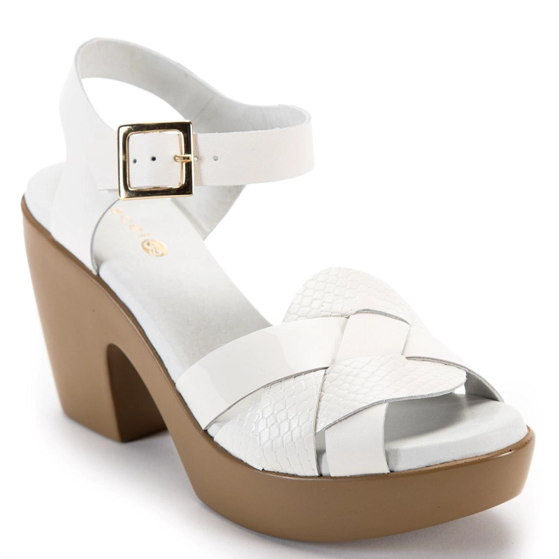 SANDALIA DE CUERO MUJER GACEL BLANCO DALIA 0659760 - 3