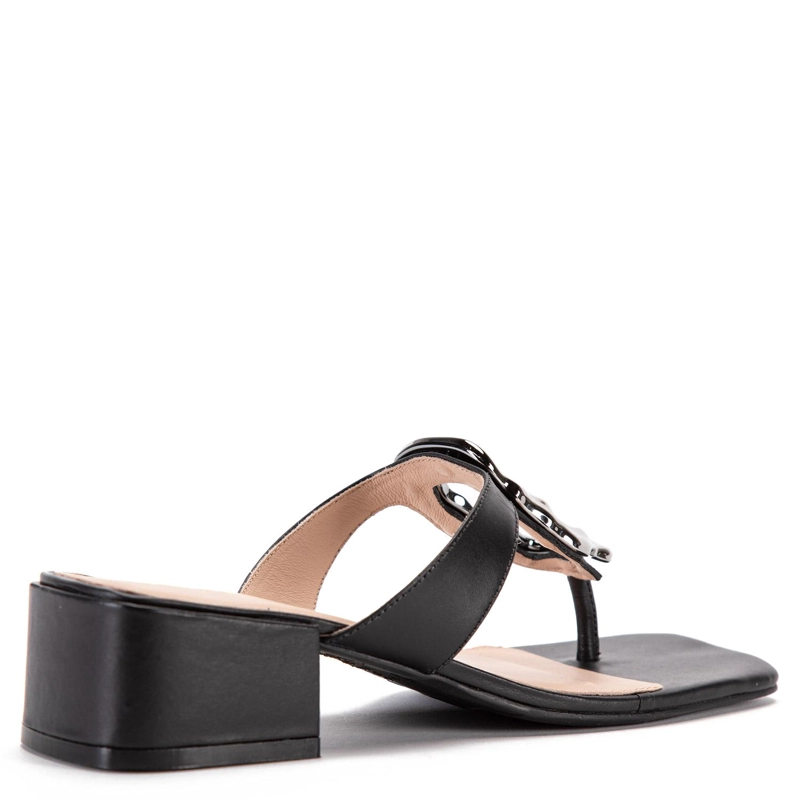SANDALIAS MUJER GACEL CUERO NEGRO TIARA - 5
