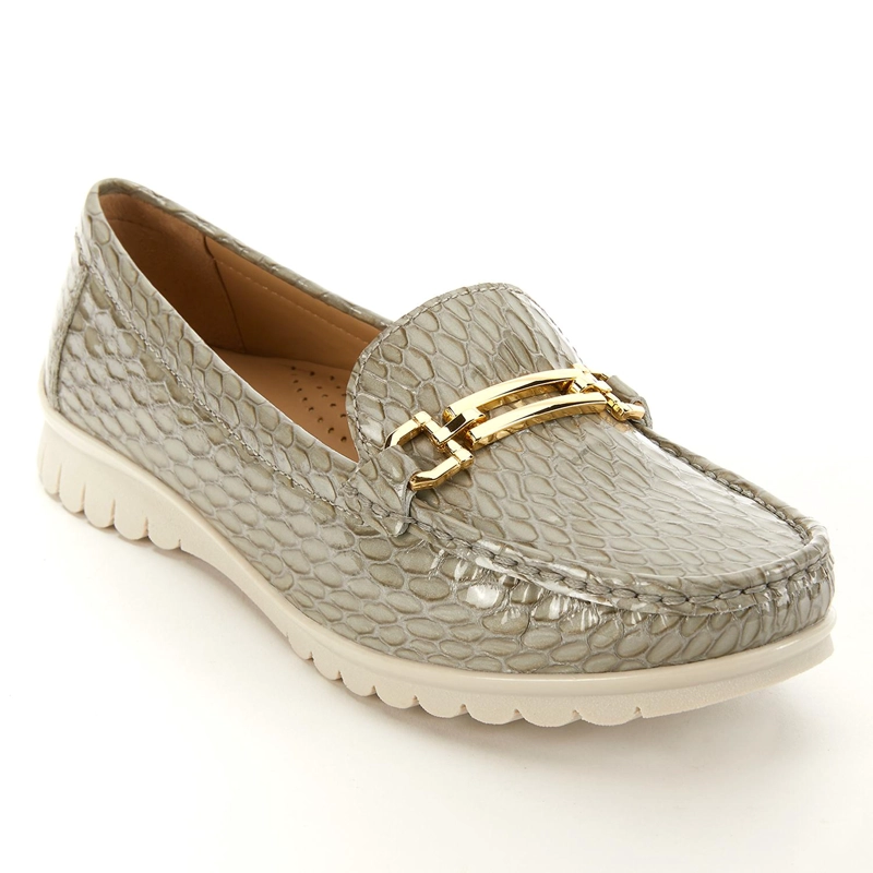 MOCASINES MUJER GACEL CUERO GRIS TRINI - 3