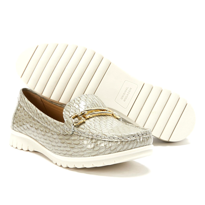 MOCASINES MUJER GACEL CUERO GRIS TRINI - 4