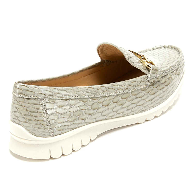 MOCASINES MUJER GACEL CUERO GRIS TRINI - 5