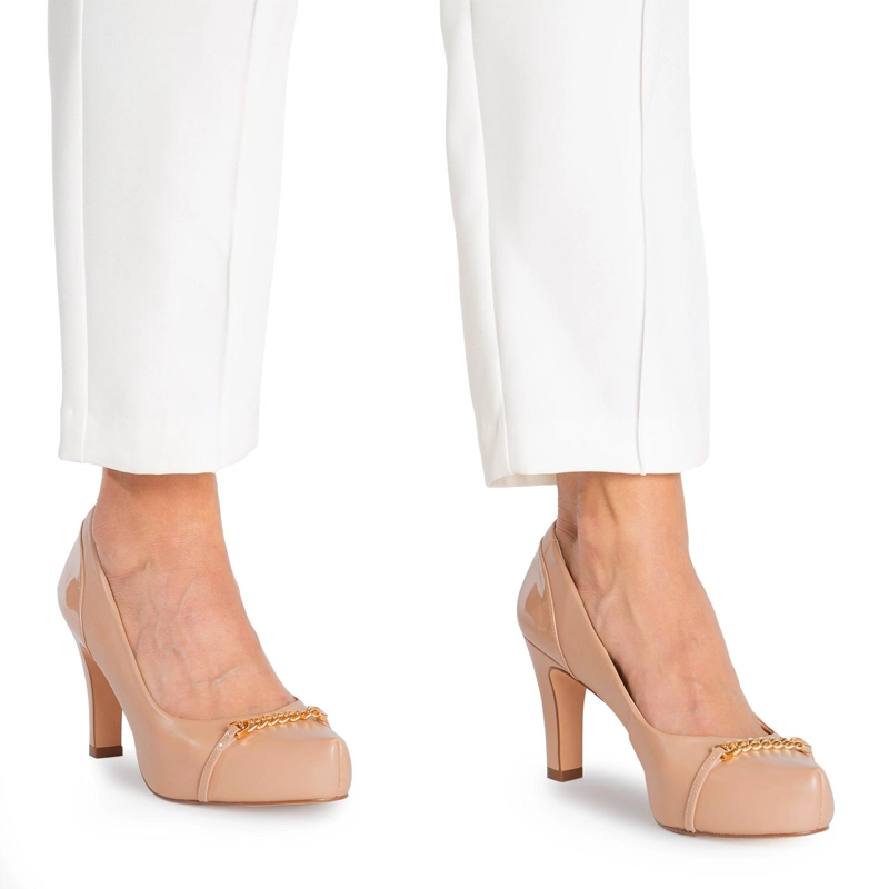 ZAPATO DE CUERO MUJER GACEL BEIGE KATERINA - 2