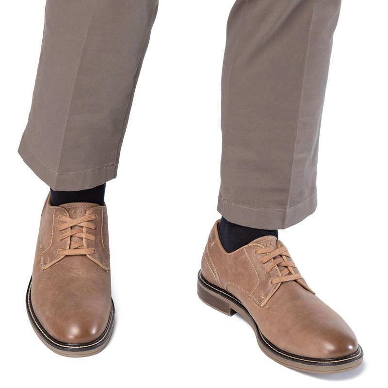 ZAPATO DE CUERO HOMBRE GUANTE TAUPE CASPER 0035518 - 2