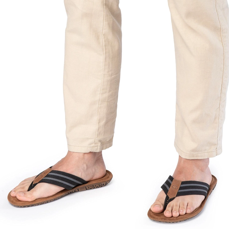 SANDALIAS HOMBRE GUANTE CUERO NEGRO ABIERTA CADIZ - 2